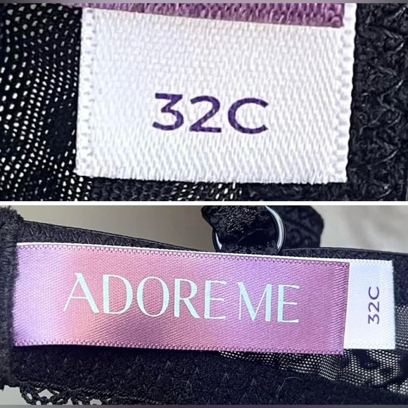 Adore Me (NWT) 32 C black lace floral bra - clothes - Picture 16 of 17